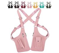 Premium Leather Adjustable Bag, Adjustable Anti-Theft Underarm Shoulder Bag for Men with Hidden Storage for Cel (Pink)