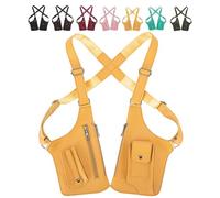 Premium Leather Adjustable Bag, Adjustable Anti-Theft Underarm Shoulder Bag for Men with Hidden Storage for Cel (Yellow)