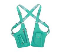 Premium Leather Adjustable Double Shoulder Bag Men, Anti-Theft Hidden Underarm Wallet Phone Double Shoulder Pouch (Emerald Green)