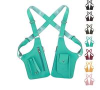 Premium Leather Adjustable Underarm Shoulder Bag for Men, Adjustable Anti Pickpocket Accessories With Double Bag (Emerald Green)