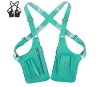 Premium Leather Adjustable Underarm Shoulder Bag for Men, Anti-Theft Hidden Adjustable Dual Strap, for Outdoor Design (Emerald Green)