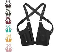 Premium Leather Adjustable Underarm Shoulder Bag for Men, Anti-Theft Hidden Storage (Black)