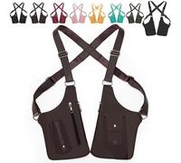 Premium Leather Adjustable Underarm Shoulder Bag for Men, Anti-Theft Hidden Storage Multi-Pocket, for Daily Use (Brown)