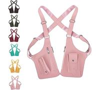 Premium Leather Adjustable Underarm Shoulder Bag for Men, Anti-Theft Hidden Storage (Pink)