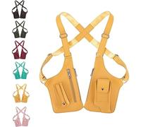 Premium Leather Adjustable Underarm Shoulder Bag for Men, Anti-Theft Hidden Storage (Yellow)