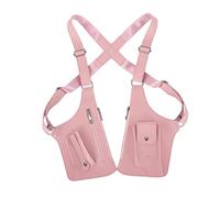 Premium Leather Adjustable Underarm Shoulder Bag for Men, Anti-Theft Invisible Underarm Bag, for Men, Women (Pink)