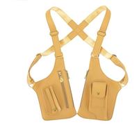 Premium Leather Adjustable Underarm Shoulder Bag for Men, Durable Soft Leather, For Daily Commute Travel Casual Outings (Yellow)