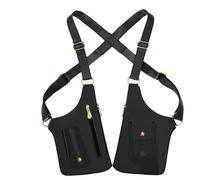 Premium Leather Adjustable Underarm Shoulder Bag for Men, Durable Soft Leather, For Daily Commute Travel Casual Outings (Black)