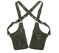 Premium Leather Adjustable Underarm Shoulder Bag for Men, Leather Shoulder Armor Hidden Underarm Strap Wallet Anti Theft (Green)