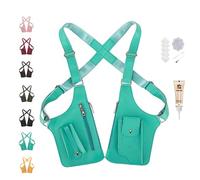 Premium Leather Adjustable Underarm Shoulder Bag for Men & Women, 2026 New Men Anti-Theft Underarm Wallet Pocket Holster Phone Double-Shoulder Pouch, Water Resistant Crossbody Pack (Emerald Green)