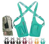 Premium Leather Adjustable Underarm Shoulder Bag for Men & Women, 2026 Upgraded Hidden Underarm Strap Wallet, Anti-Theft Phone Double-Shoulder Pouch for Various Occasions (emerald green)