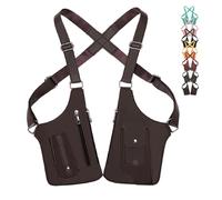 Premium Leather Adjustable Underarm Shoulder Bag for Men & Women, Adjustable Anti Pickpocket Accessories (Wine Red)