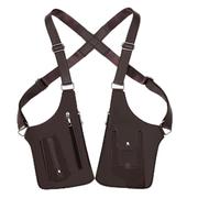 Premium Leather Adjustable Underarm Shoulder Bag for Men & Women - Anti-Theft Hidden Storage for Cel (Brown)