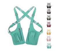 Premium Leather Adjustable Underarm Shoulder Bag for Men & Women,Double Shoulder Armpit Bag Anti Pickpocket Accessories (Green)