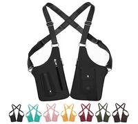 Premium Leather Adjustable Underarm Shoulder Bag, Unisex Hidden Double-layer Design Adjustable Anti Pickpocket Accessories (Black)