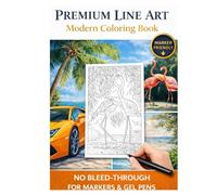 Premium Line Art Modern Coloring Book: A Modern Coloring Experience for Teens and Young Adults Ages 12-18