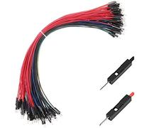 Premium Male to Male Breadboard Jumper Wires MM, Now with 30% More Red and Black M/M Jumpers Wires Cables, Square Head 0.1'' 26AWG 5 Colors, Total 130-Pack by Hellotronics (30CM, M/M)