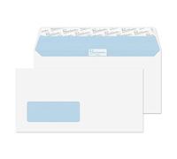 Premium Office 32214W - Paquete de sobres con cierre autoadhesivo (con ventanilla, 110 x 220 mm, 50 unidades), color blanco