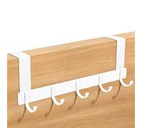 Premium perchero puerta,Gancho para puerta con 5 ganchos,Percha Puerta Gancho perchero de aluminio sin taladrar,Colgador Puerta,Gancho Puerta Ideal para puertas de baño, dormitorio, puertas de cocina