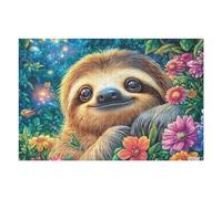 Premium Perezoso Bosque Florido Vida Silvestre Naturaleza Salvaje Rural Bonito Sereno Puzzle 1000 Piezas para Adultos Cautivador Divertido Y Creativo Ideal para Pasar Tiempo Libre 1000 PCS（75x50cm）