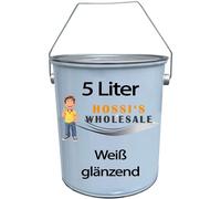 Premium Pintura para Barco Pintura de Yates Schiffslack Alto Brillo Incoloro/Transparente Made By Wilckens - Blanco, 1x 5,0 Liter