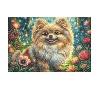 Premium Pomerania Campo de Flores de otoño Rural Campo Naturaleza Salvaje Puzzle 1000 Piezas para Adultos Estimulante Divertido Y Cautivador Ideal para Pasatiempos Y Familia 1000 PCS（75x50cm）