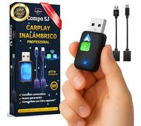PREMIUM PRO Adaptador USB CarPlay Inalámbrico, Receptor Auto iPhone, Conexión Automática Convierte Conexión por Cable a Inalámbrica para Coche| Android Auto 2 en 1|Compatible con iOS 10+ y Android 11+