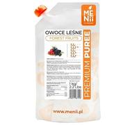 Premium Puré de Frutos del Bosque - 1 kg - 90% Fruta - Frambuesa, Mora, Arándano - Ideal para Postres, Smoothies, Helados, Bebidas y Repostería - Sin Colorantes Artificiales