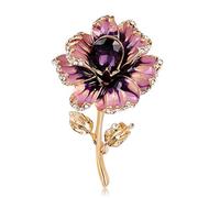 Premium Quality Women 's Fashion Flower Crystal Rhinestone Broche Insignia Pin Regalo de la joyería Convenient and Practical
