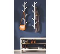 Premium Racks - Perchero para abrigos y sombreros - Diseño moderno - Montado en la pared - Elegante - (blanco)