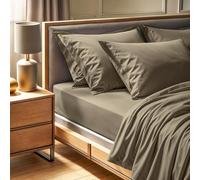 Premium Ranforce Double Fitted Sheet (140 x 190+30 cm), 100% algodón, 155 Thread Count, Beige | Lavable a máquina a 30 °C | Cama Suave y Duradera