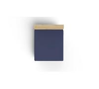 Premium Ranforce Double Small Fitted Sheet (DE), Dark Blue, 130 x 190+30 cm, 100% algodón, Cuenta de Hilos 155, Lavable a máquina a 30 °C, Suave y Duradera