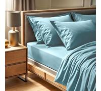 Premium Ranforce Double XL Fitted Sheet (140 x 200+30 cm) | 100% algodón, Cuenta de Hilos 145, Azul petróleo, Lavable a máquina a 30 °C, Suave y Duradera