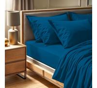 Premium Ranforce - Sábana Bajera Ajustable Doble XL (140 x 200 + 30 cm), 100% algodón, 145 Hilos, Lavable a máquina a 30 °C, Suave y Duradera