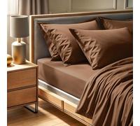 Premium Ranforce - Sábana Bajera Ajustable Doble XL (140 x 200 + 30 cm), 100% algodón, 155 Hilos, Lavable a máquina a 30 °C, Color marrón Elegante para máxima Comodidad