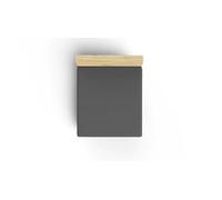 Premium Ranforce - Sábana Bajera Ajustable tamaño King (160 x 200 + 30 cm), 100% algodón, 117 g/m², Color Antracita, Suave, Duradera, Experiencia de sueño Lujosa