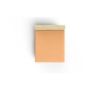 Premium Ranforce Sábana Bajera Individual, 90 x 200 + 30 cm, 100% algodón, 117 g/m², Naranja pálido, Suave, Transpirable, dormitorios acogedores