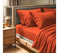 Premium Ranforce Super King Fitted Sheet (180 x 200+30 cm) | 100% algodón, Cuenta de Hilos 145, Lavable a máquina a 30 °C, Elegante Color Canela para una Comodidad Lujosa