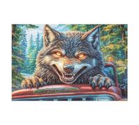Premium Rey de la Selva Coche Montaña Florida Vida Silvestre Salvaje Puzzle 1000 Piezas para Adultos Estimulante Divertido Y Cautivador Ideal para Pasatiempos Y Familia 1000 PCS（75x50cm）