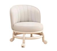 Premium Rolling Stool, Waterproof Soft Ergonomic, Backrest Modern Seat | Swivel Low Stool Small Chair Home Living Room Kitchen Bathroom Office Shop Garage Salon Work Dorm Floor