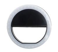 Premium selfie portátil LED anillo luz cámara fotografía iPhone teléfono para Android (Negro) convenienteDurabilidad