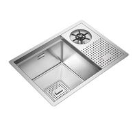 Premium Stainless Steel Kitchen Sink with Glass Rinser - 21x15 Inch Drop-In Workstation Sink for Hotels, Cafes, and Restaurants