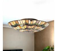 Premium Tiffany Lámpara Manta Ø42cm Chupitos Mosaico Deckenleuchte Salón Pasillo