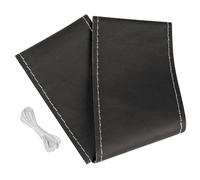 Premium Truck, funda de volante de cuero - M - Ø 44/46 cm - Negro/Plata