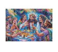 Premium Última Cena Jesús Religioso Fe Espiritual Puzzle 300 Piezas para Adultos Estimulante Divertido Y Cautivador Ideal para Hobby Y Familia 300 PCS（40x28cm）