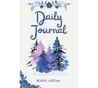 Premium Winter hard cover - Notebook with minimalist snowy design and cold tones, 120 lined pages