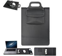 Premium Wireless Charging Laptop Bag,All in One Mobile Workstation Sleeve with Built in Charger,Waterproof Computer Case with Stand Mouse Pad and Storage Pouch for Travel Office