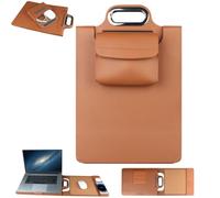 Premium Wireless Charging Laptop Bag,All in One Mobile Workstation Sleeve with Built in Charger,Waterproof Computer Case with Stand Mouse Pad and Storage Pouch for Travel Office