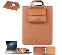 Premium Wireless Charging Laptop Bag,All in One Mobile Workstation Sleeve with Built in Charger,Waterproof Computer Case with Stand Mouse Pad and Storage Pouch for Travel Office