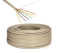 Premium X 50m Cable Telefónico 4 Conductores 6x2x0,6mm J-Y(ST) Y - Cable de Instalación, Línea Telefónica, Cable de Telecomunicación, Blindaje de Aluminio, Diseño CCA, para Interior/Exterior